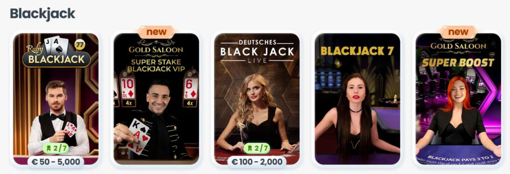 παιχνίδια blackjack στο καζίνο cazimbo